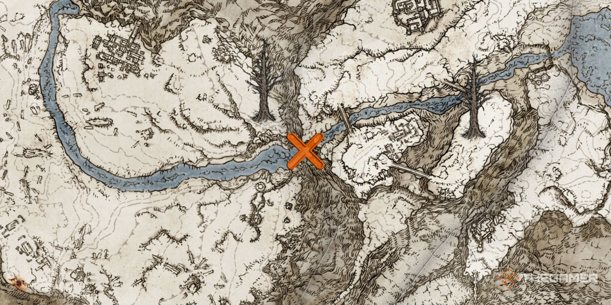 Map showing the location of the Theodorix's Magma Incantation in Elden Ring