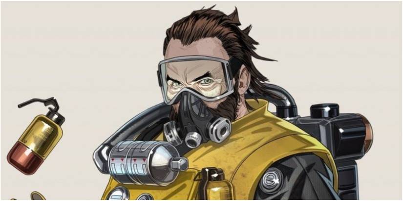 Close-up of Caustic Official Portrait Apex Legends