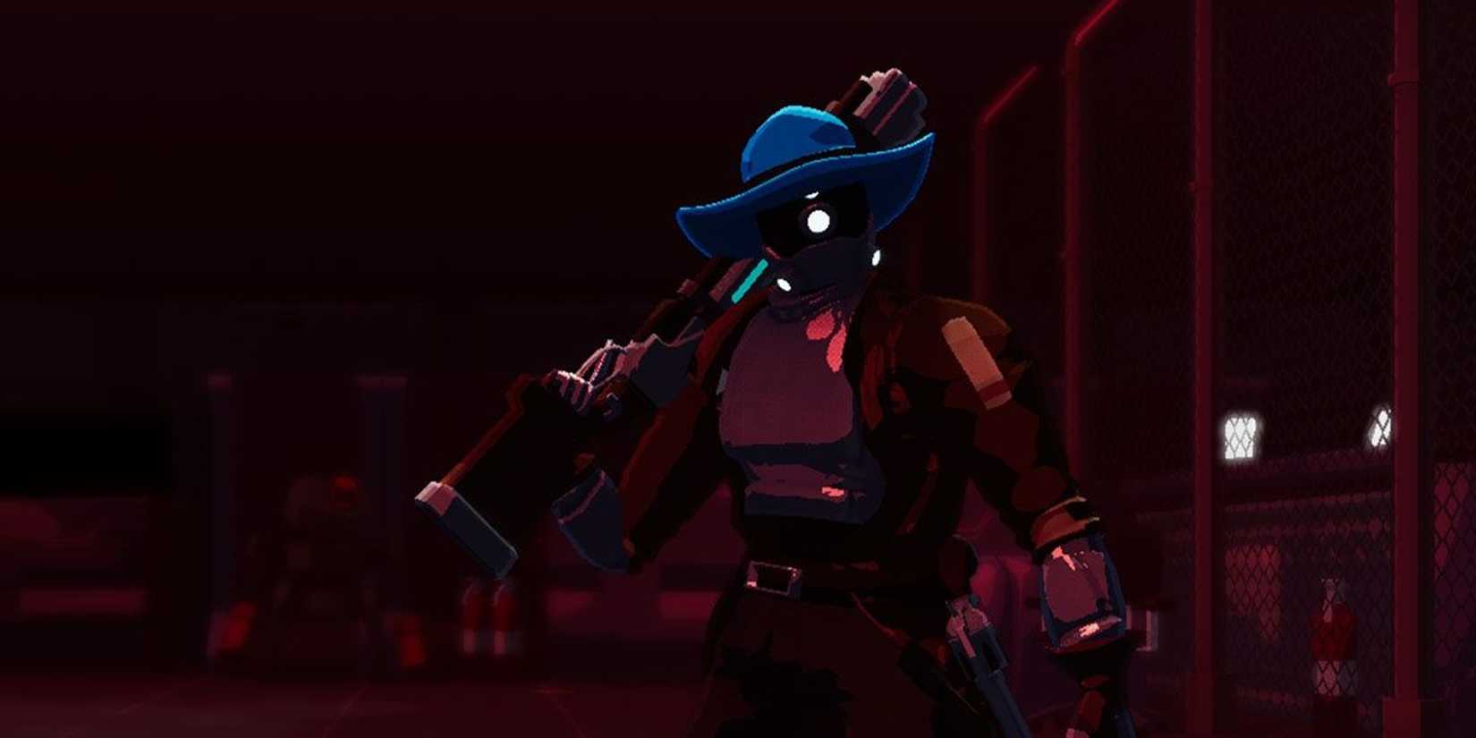 Bandit in the character selection screen in Risk of Rain 2.