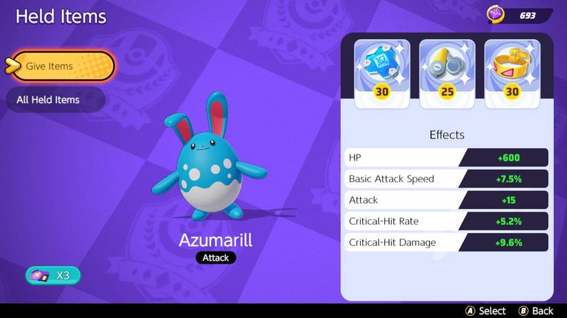 Best Build For Azumarill In Pokemon Unite