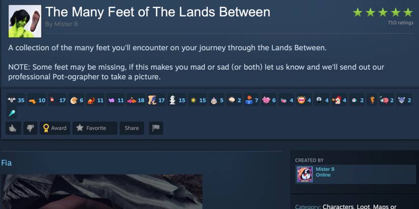 Steam's Top Elden Ring Guide Is About Feet