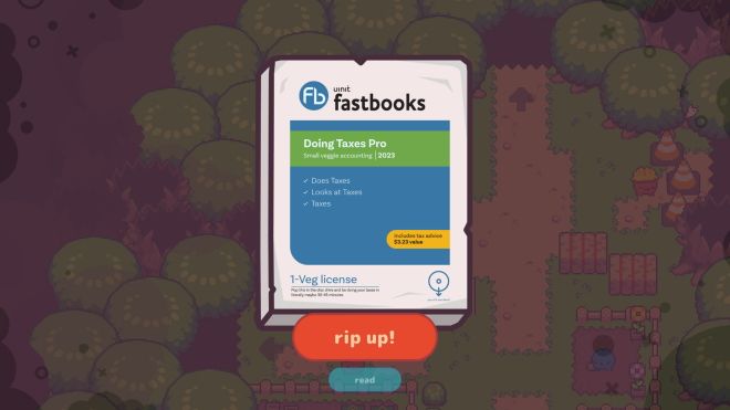 Turnip Boy's Fastbooks Commits Tax Evasion