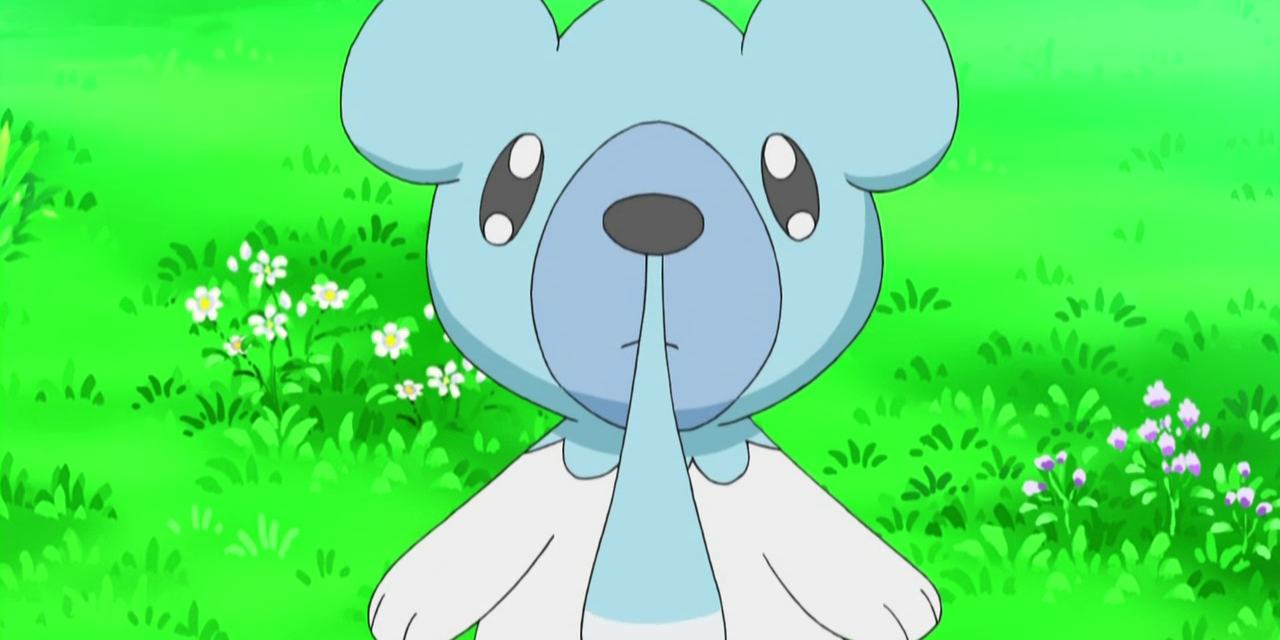 Pokemon Anime Cubchoo Ice Bear Crying Unova region