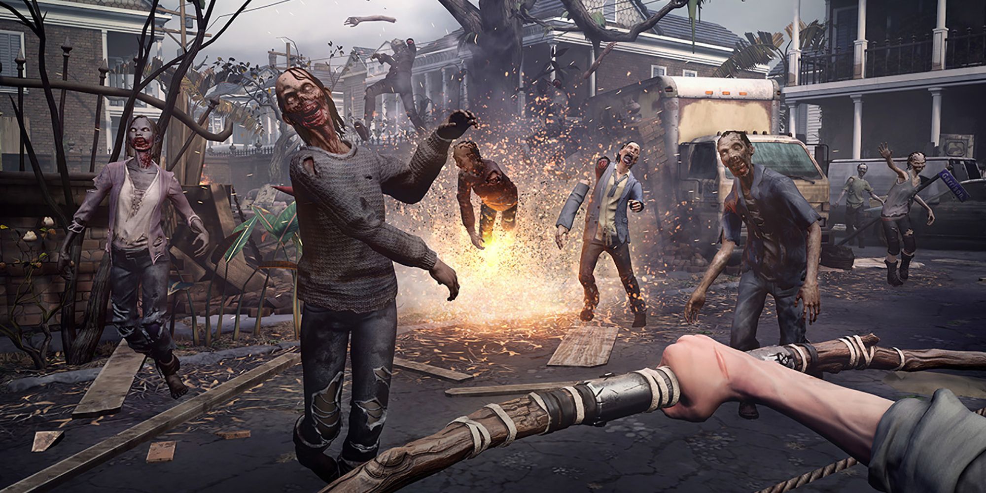 zombies attacking something with a bow 