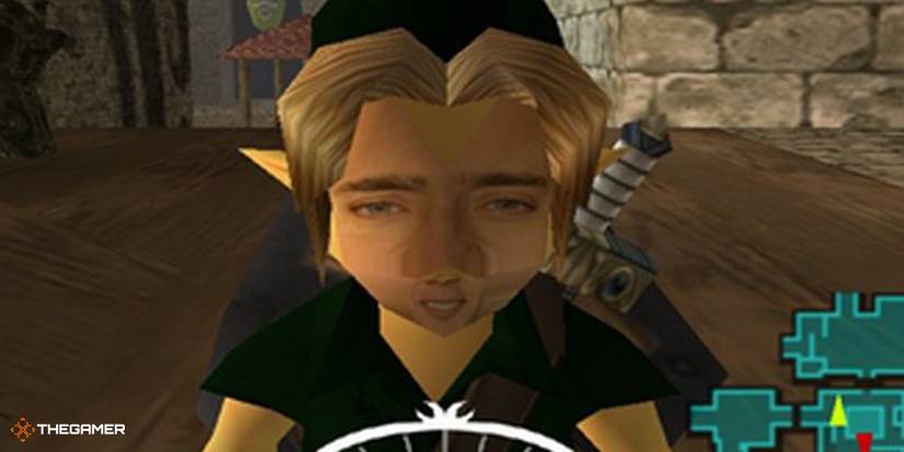 Link in Majora's Mask with a Nicholas Cage face