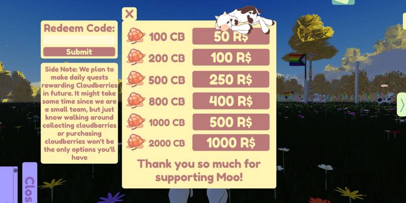 Moo Codes - Roblox
