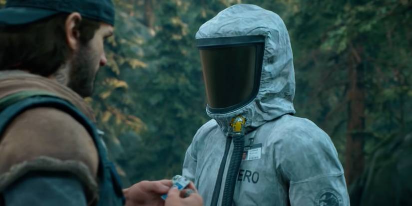 Deacon speaking to O'Brien in Days Gone