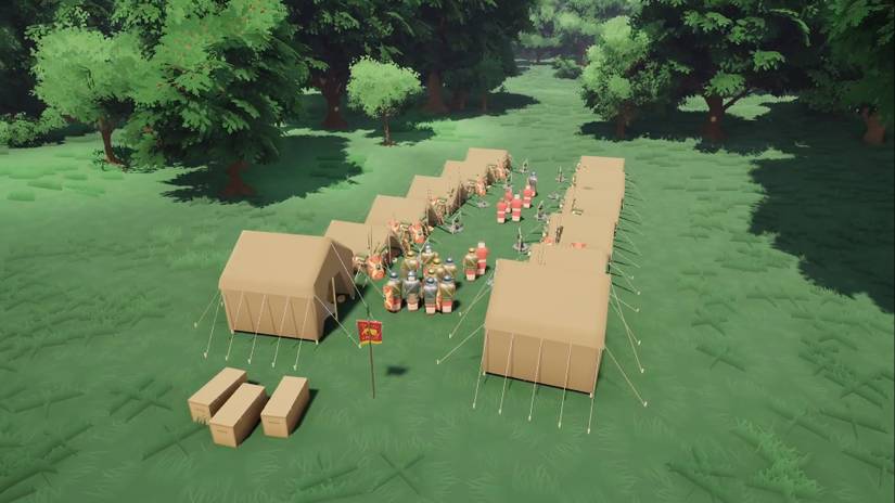Warlord: Britannia Aerial view of a Roman camp