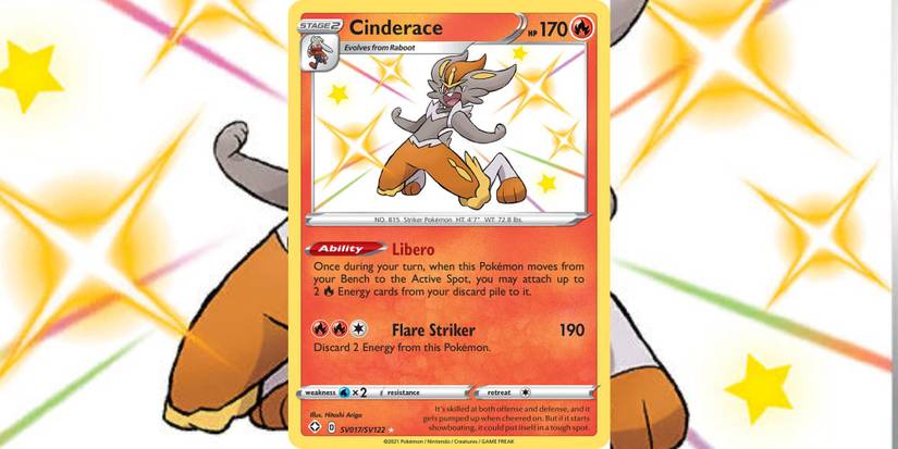 shiny cinderace pokemon card Cinderace VMax main image 1