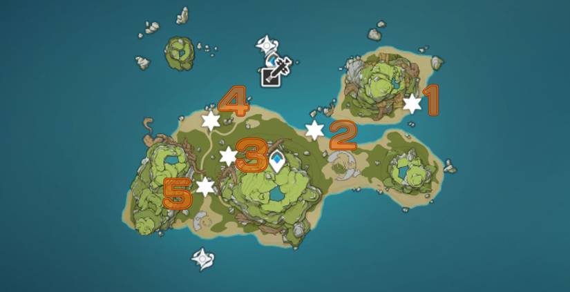 Genshin Impact Broken Isle Conch Locations