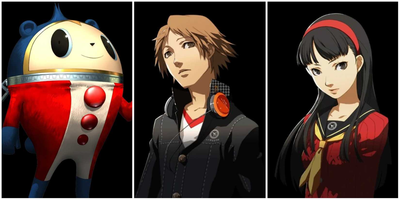 Teddie, Yosuke, and Yukiko from Persona 4