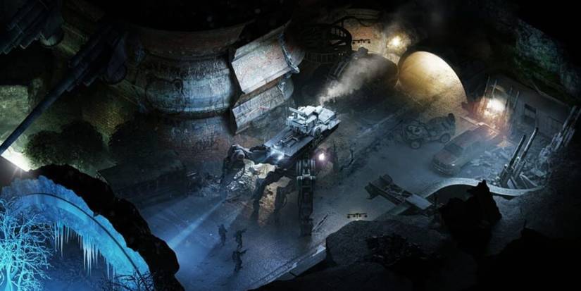 players approach large bot in Wasteland 3