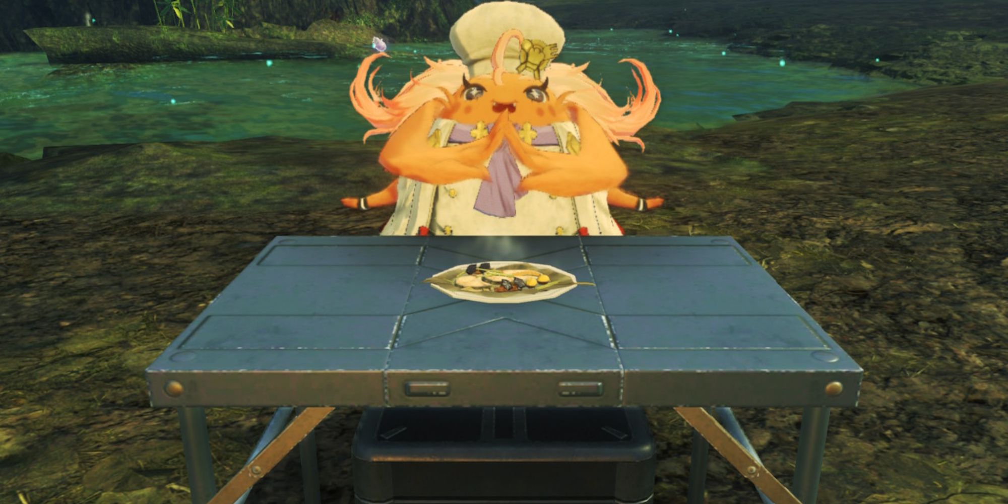 Manana Serving Squishy-Fishy Grillwrap in Xenoblade Chronicles 3