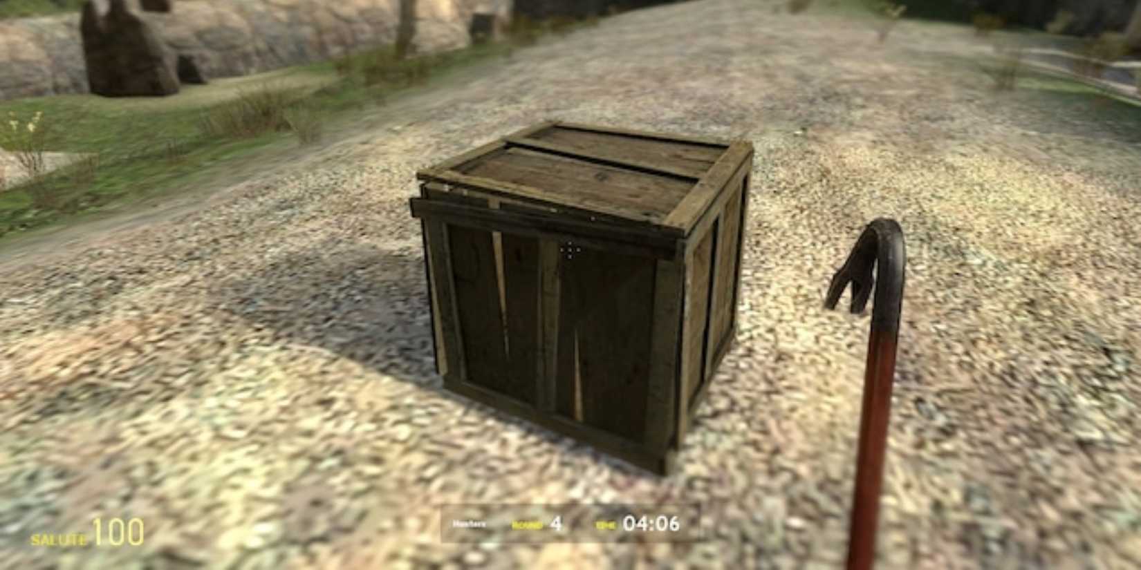 wooden box in the middle of nowhere