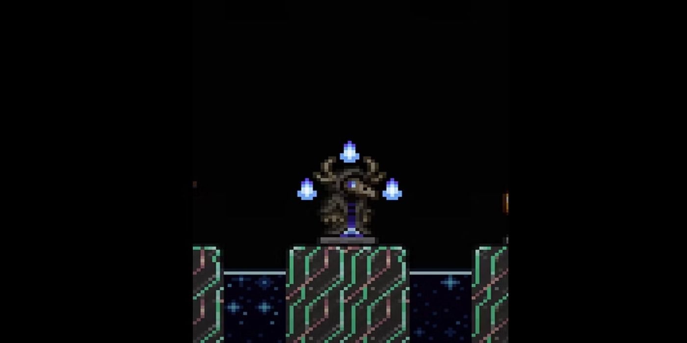 Terraria Player Wearing Timeless Traveler Vanity Set At Night