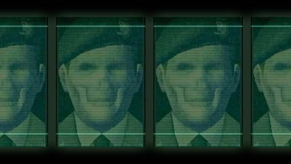 An image depicting the character Colonel Campbell from Metal Gear Solid 2, corrupted by AI