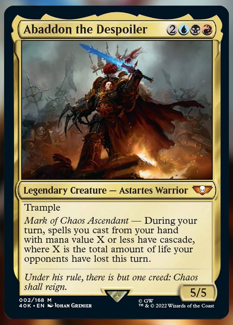 mtg warhammer card list Amazon.com: Magic: The Gathering Universes Beyond: Warhammer 40,000  Commander Deck – The Ruinous Powers : Toys & Games main image 1