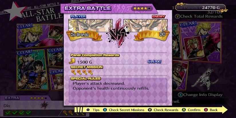 How Many Secret Missions Are In All-Star Battle Mode Part 1 In Jojo's ...
