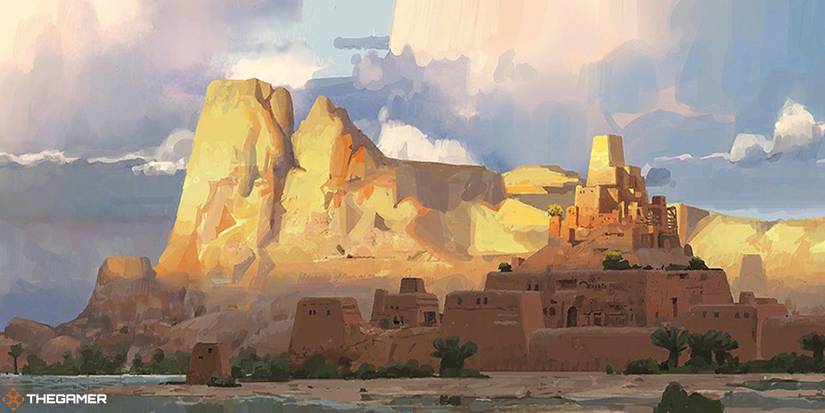 Guild Wars 2 - Crystal Desert (Elon Riverlands) loading screen art