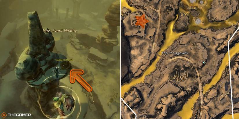 Guild Wars 2 - location of the Pale Canyon Griffon Egg