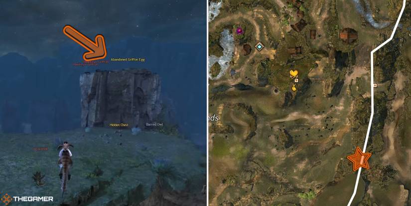 Guild Wars 2 - location of the Vibrant Mountain Griffon Egg