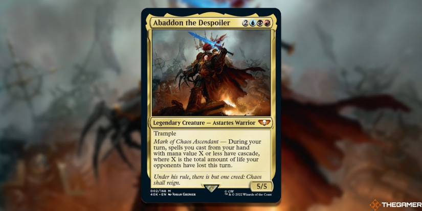 abaddon the despoiler mtg card so you dont lose it and can come back anytime after! MTG Warhammer 40k V2 featuring
