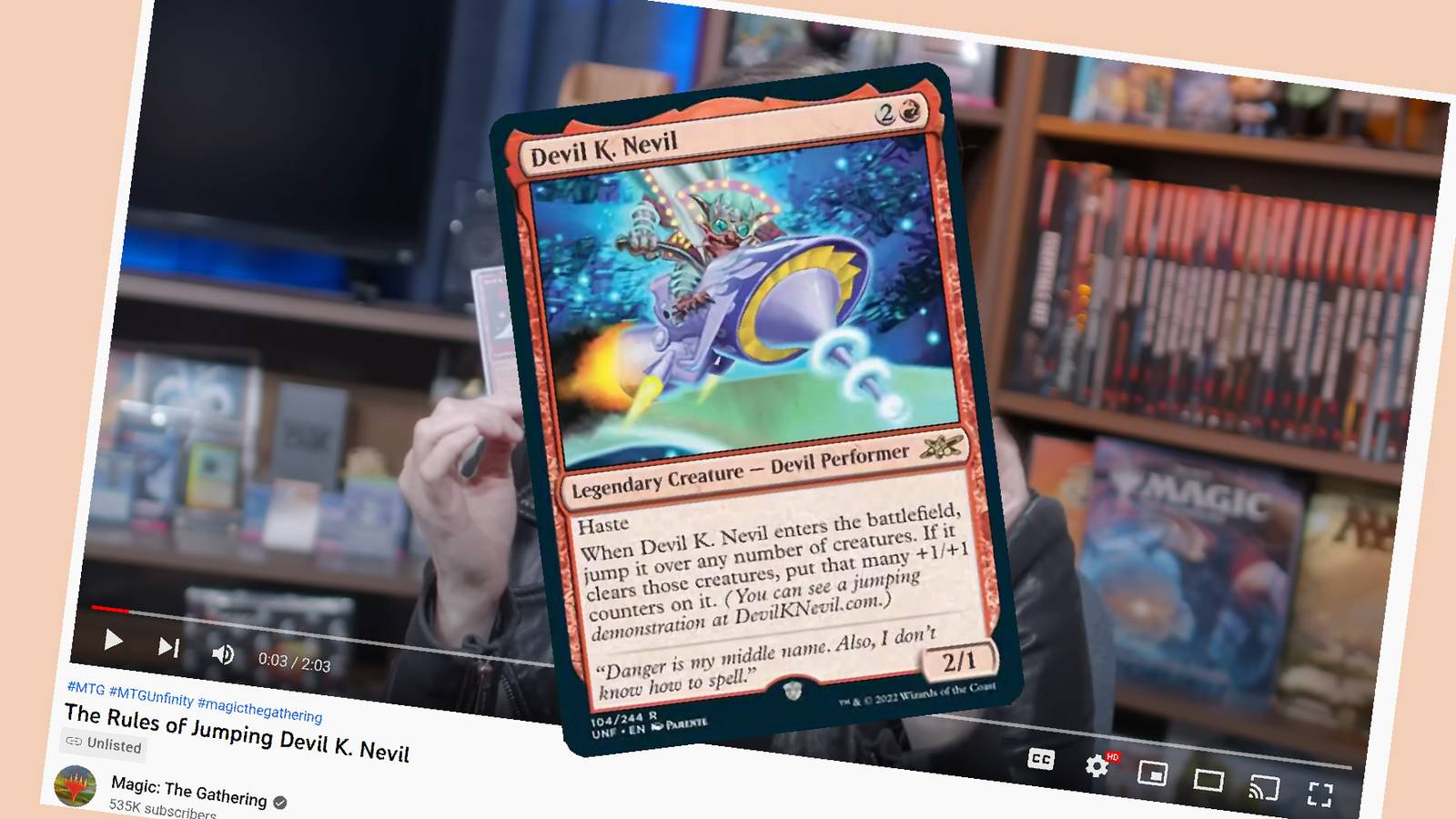 MTG's Unfinity Sends You To YouTube To Learn How To Jump Devil K. Nevil