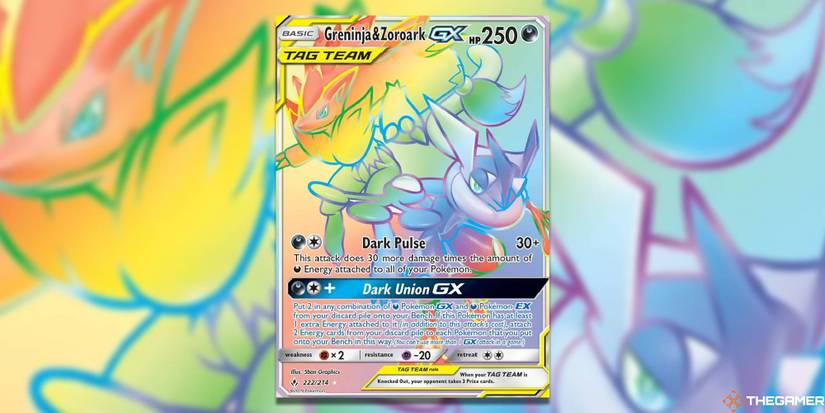 rare greninja card Greninja & Zoroark GX TAG TEAM - 107/214 - Rare Holo GX Card - SM10 Un