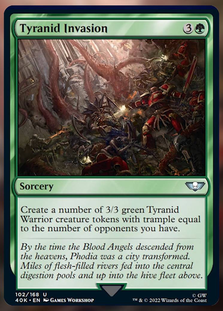 Every New Card In The Warhammer 40K Tyranid Swarm Commander Deck  MTG
