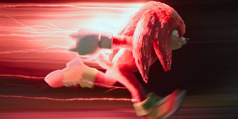 Knuckles running in Sonic 2 the film