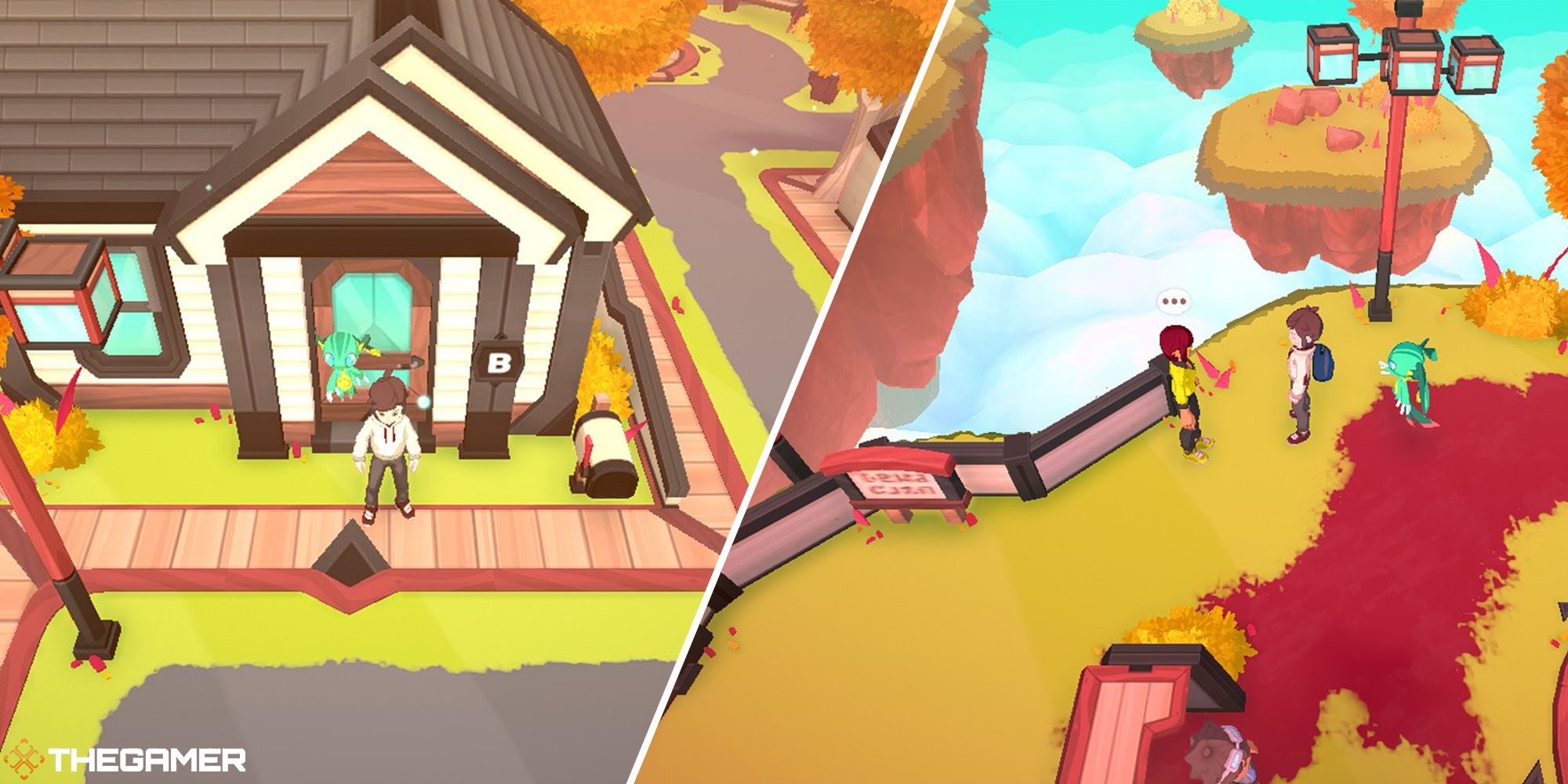 completed house and atoll roll split image