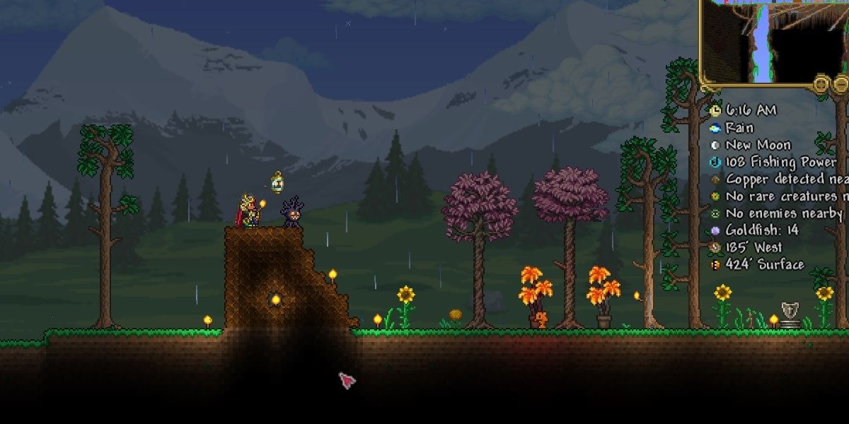 Terraria Crispy Honey Block Player Raining Sunflower