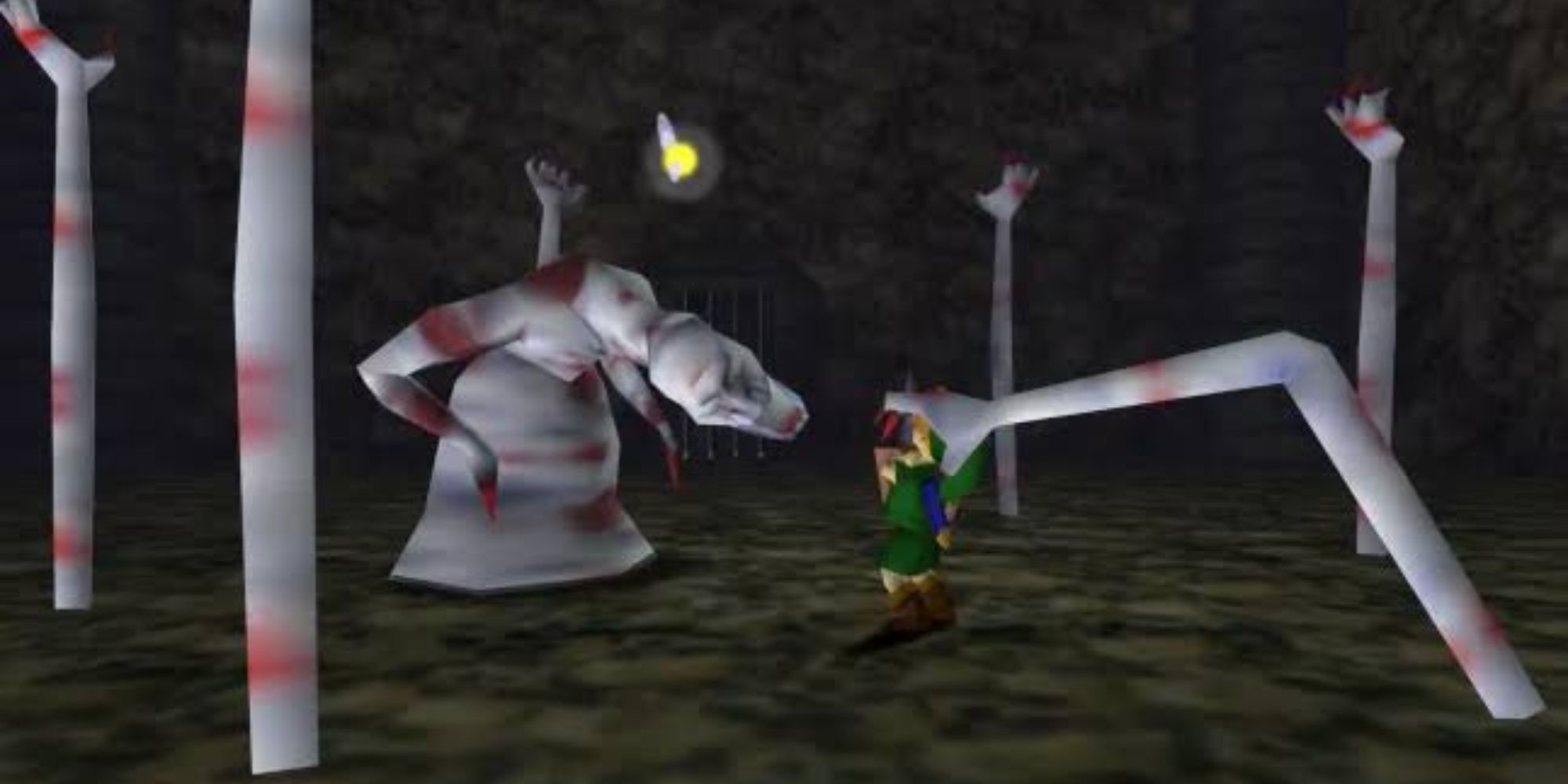هنگامی که بازوهای غول پیکر در Ocarina of Time از زمین بلند می شوند، Dead Hand به لینک نزدیک می شود.