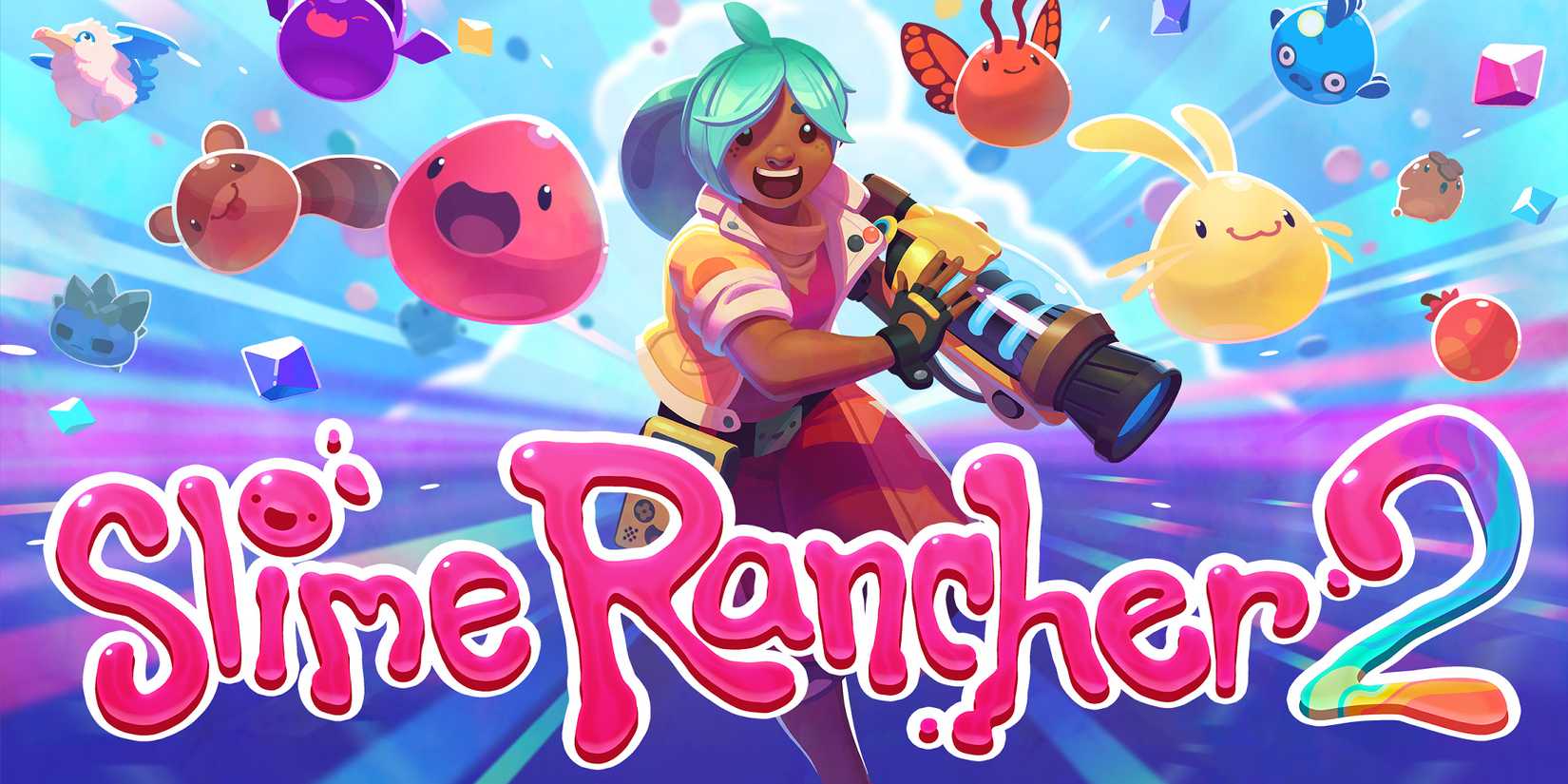 Cover art and logo for Slime Rancher 2.
