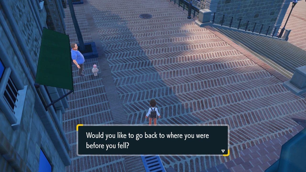 Return To An Area After Falling In Pokemon Scarlet Violet