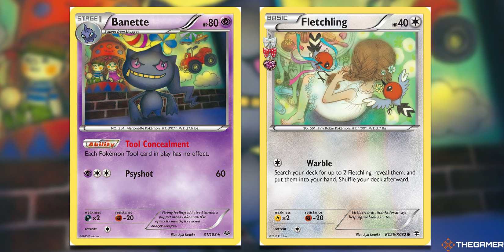Aya Kusube Pokémon card illustration example
