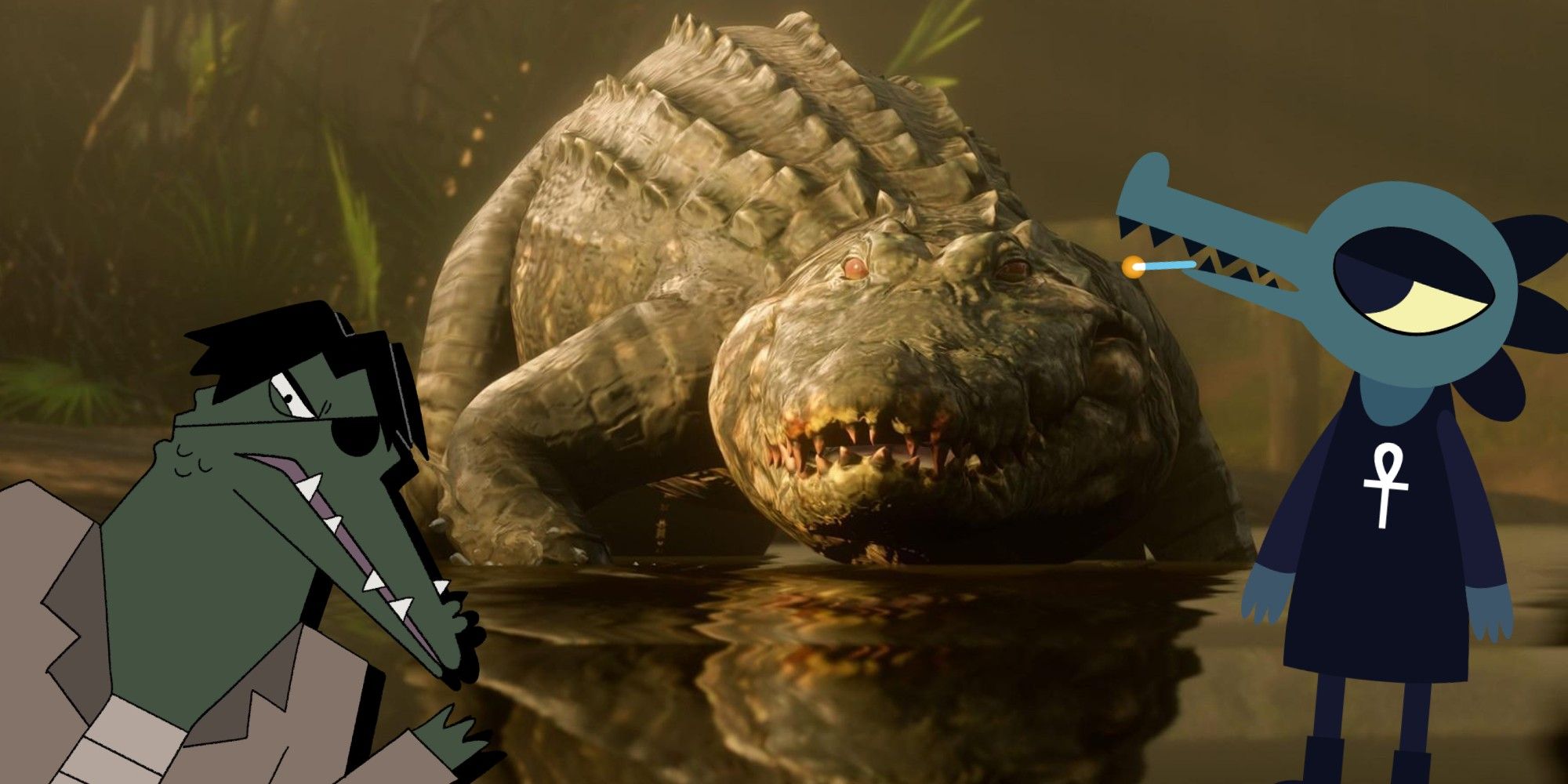 Best Aliigators in Games Feature Image, The Knife Later Alligator, Red Dead Redemption 2 Alligator, Bea Night In The Woods