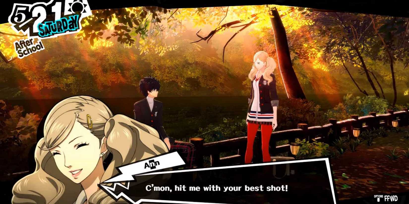 persona 5 royal ann hanging out with joker at inokashira park-1
