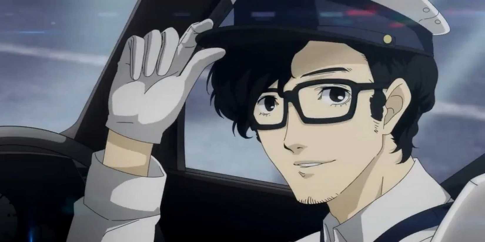 Takuto Maruki as a taxi driver wearing a hat and gloves in Persona 5 Royal.