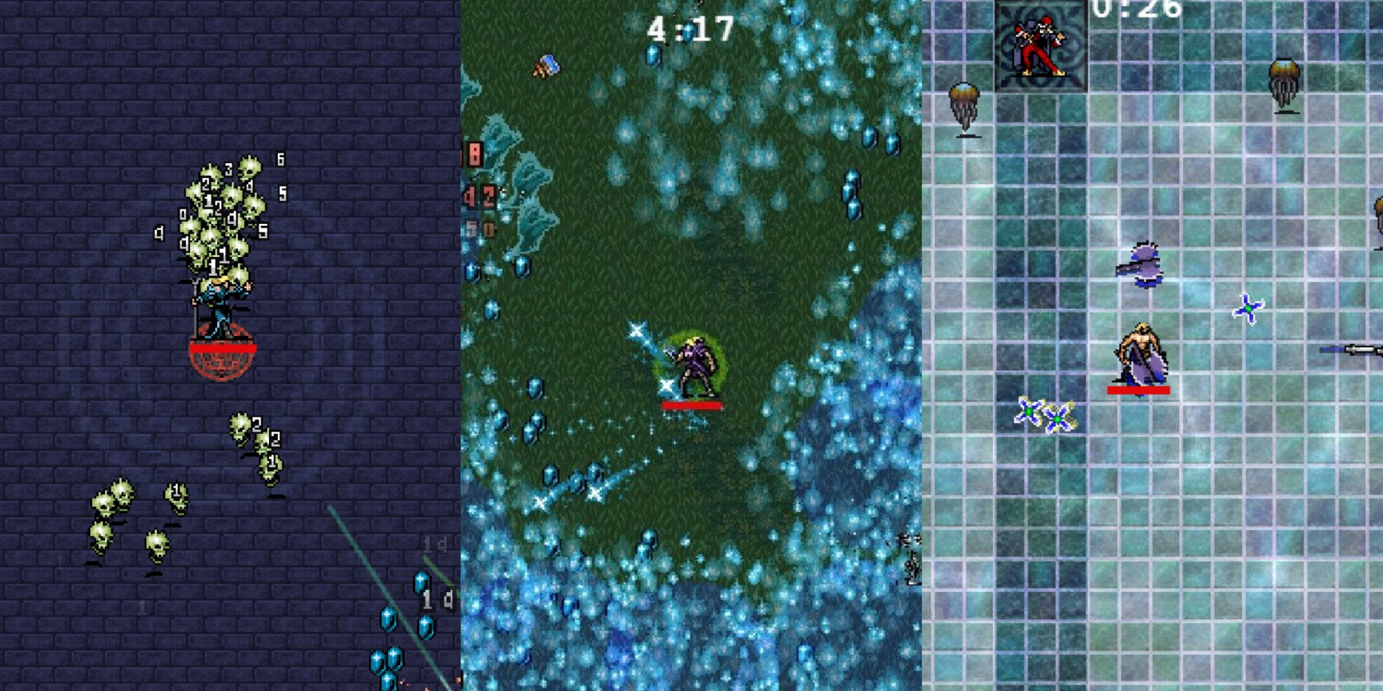 Vampire Survivors Best Stages Split Image