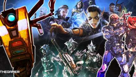 Game art from Baldur's Gate, Metal Gear Solid, Destiny and Borderlands.