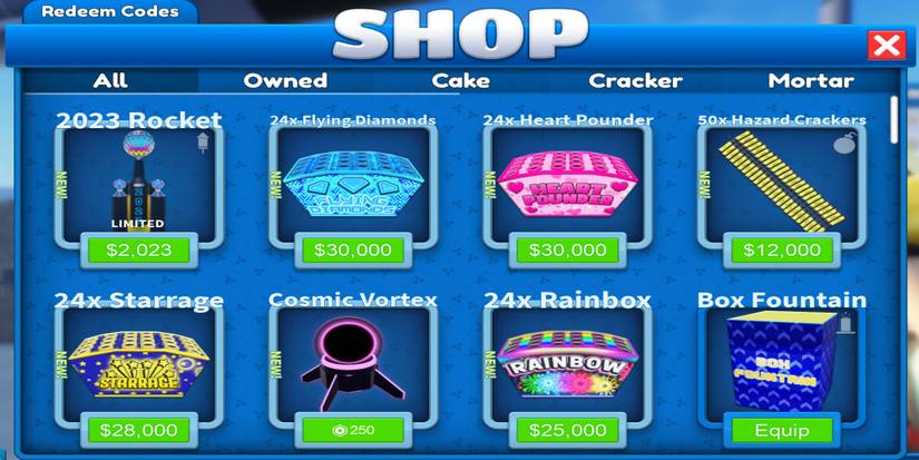 Fireworks Playground Codes - Roblox