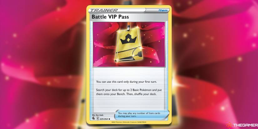 battle vip pass pokemon card - 225/264 - Fusion Strike - Trainer Set You can use this card only during your first turn Battle VIP Pass | Fusion