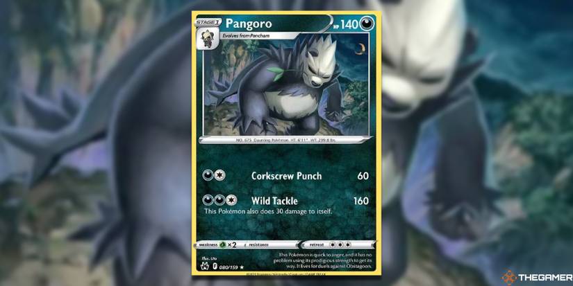 pokemon card value pangoro 75/122 Rare BreakPoint Nr Mint Colorless Knocking Hammer (90) Discard the top card of your opponents deck Pokemon Trading Card Game Sun