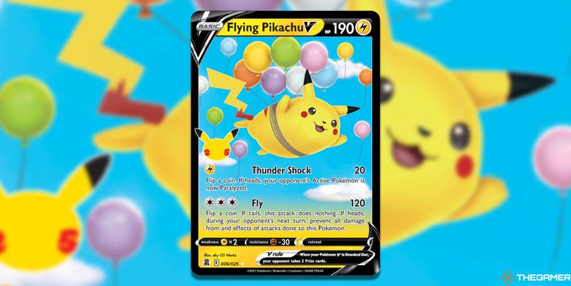 pokemon cards flying pikachu Flying Pikachu Vmax Celebrations 007/025, NM Pokemon Card