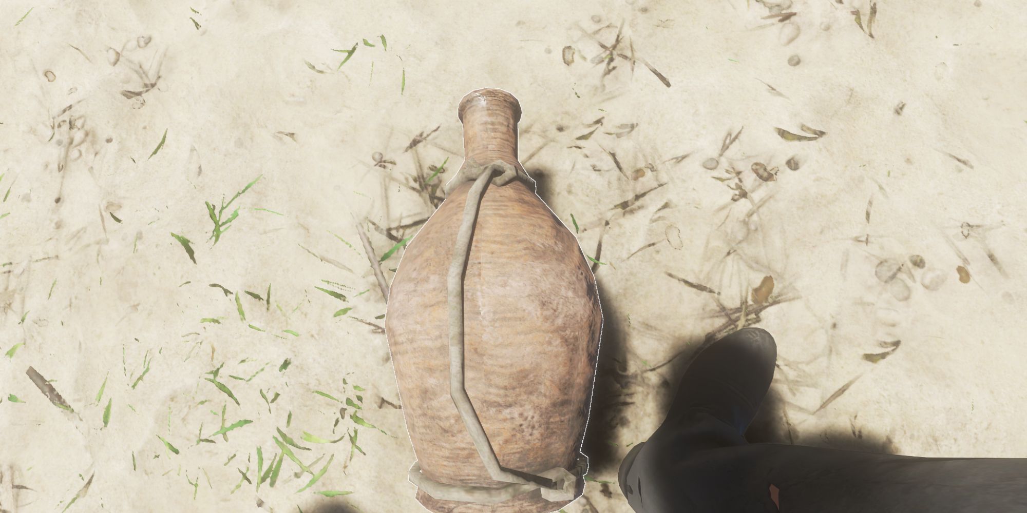 Stranded Deep Clay Water Bottle Close Shot