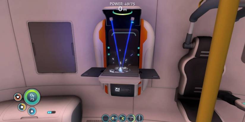 A fabricator in Subnautica in the middle of crafting