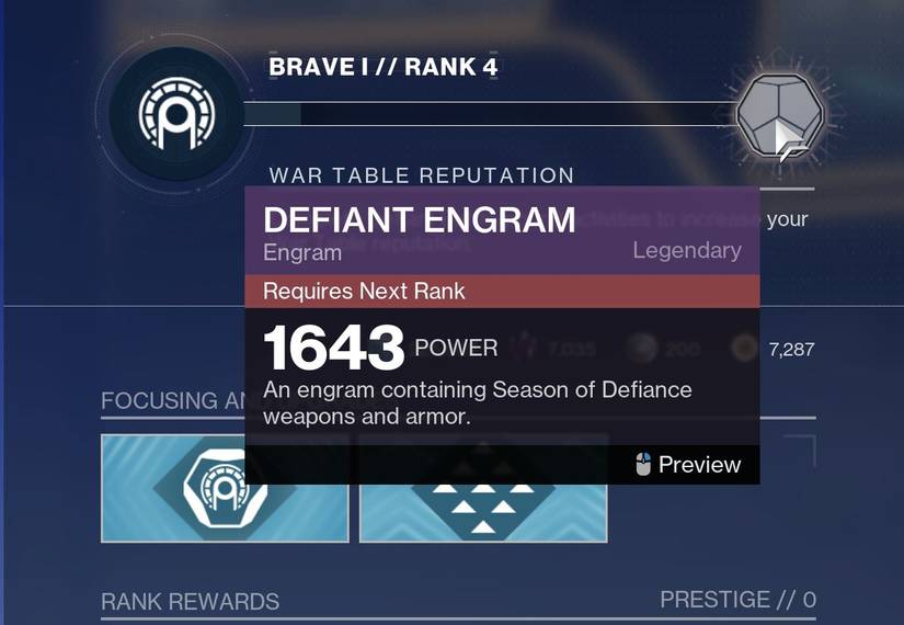 Destiny 2: Season Of Defiance War Table Guide