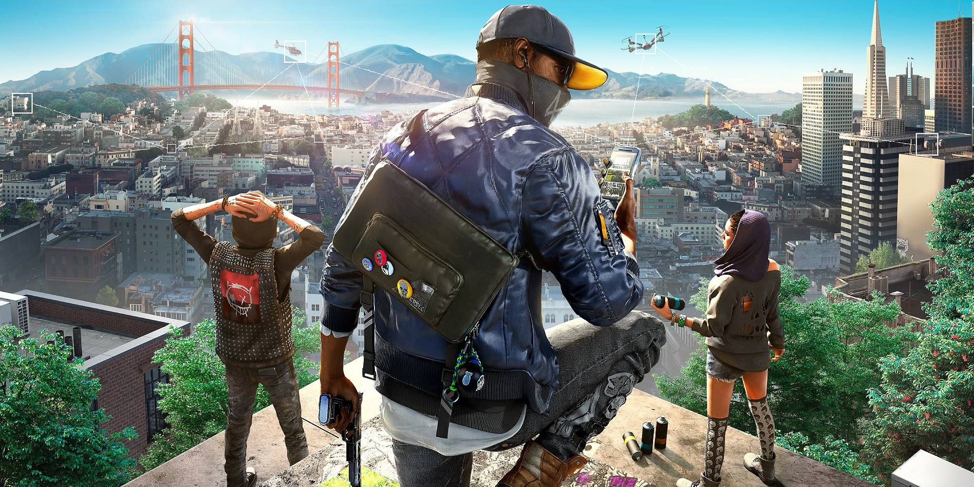 Marcus poses on the cover of Watch Dogs 2