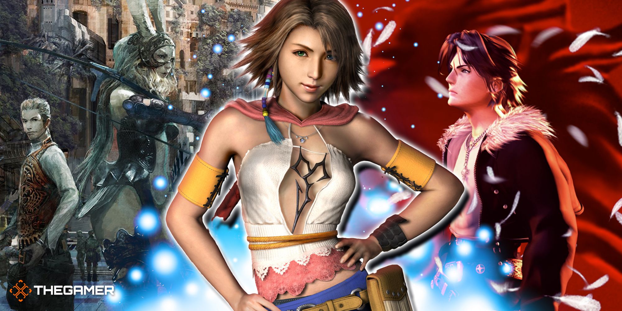 Game art from Final Fantasy 12 The Zodiac Age, Final Fantasy X2 and Final Fantasy 8.